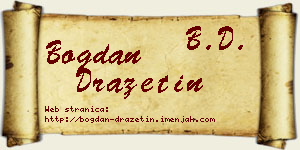 Bogdan Dražetin vizit kartica